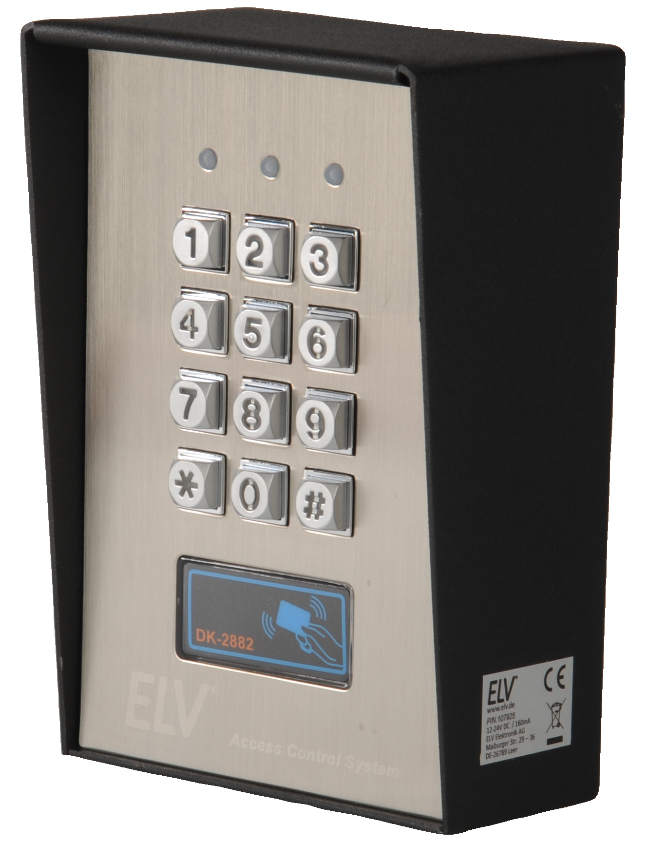 ELV Vandalismusgeschütztes Codeschloss DK-2882 mit RFID-Card