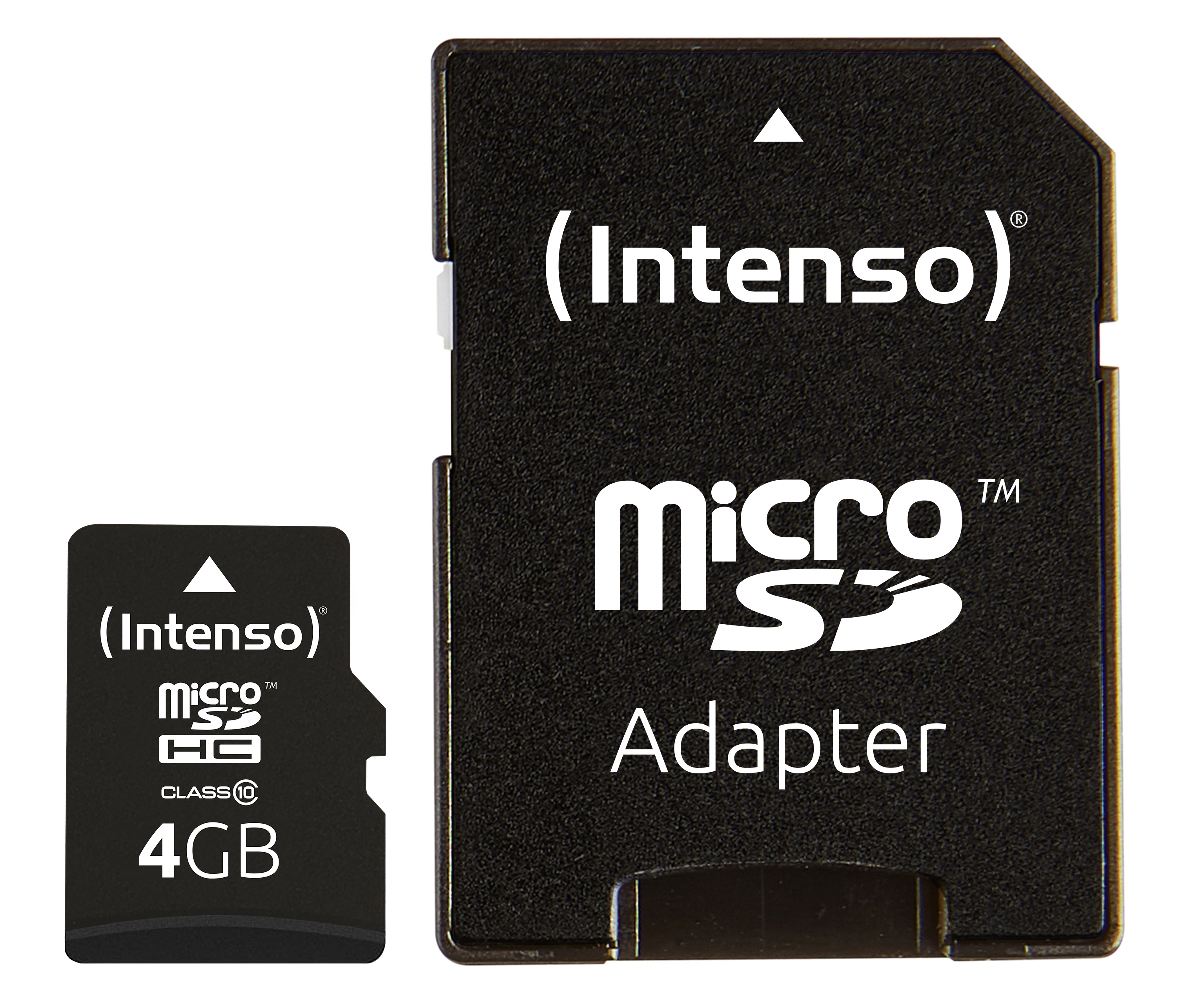 Intenso microSDHC-Karte, Class 10, mit SD-Adapter, 25 MB/s, 4 GB