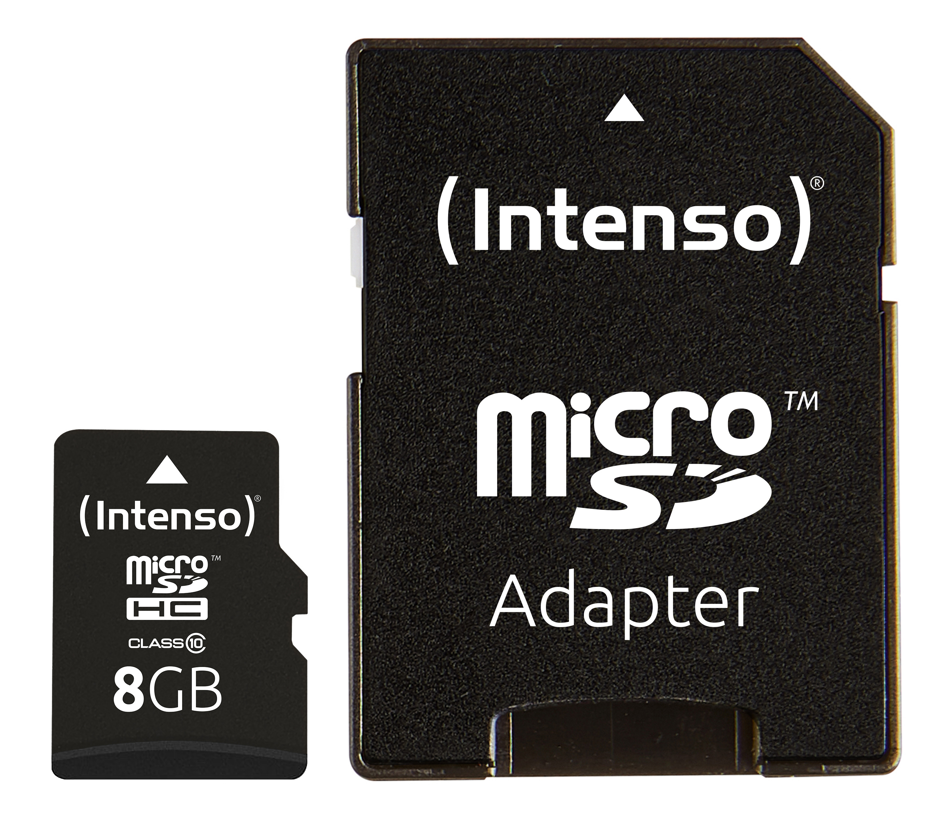 Intenso microSDHC-Karte, Class 10, mit SD-Adapter, 25 MB/s, 8 GB