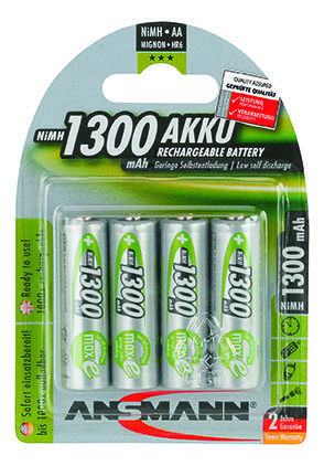 Batteria Ricaricabile, AA 2100MAH Precaricata 4 Pezzi, ANSMANN, 5035052 Batteria Ricaricabile, AA 2100MAH Precaricata 4 Pezzi, ANSMANN, 5035052