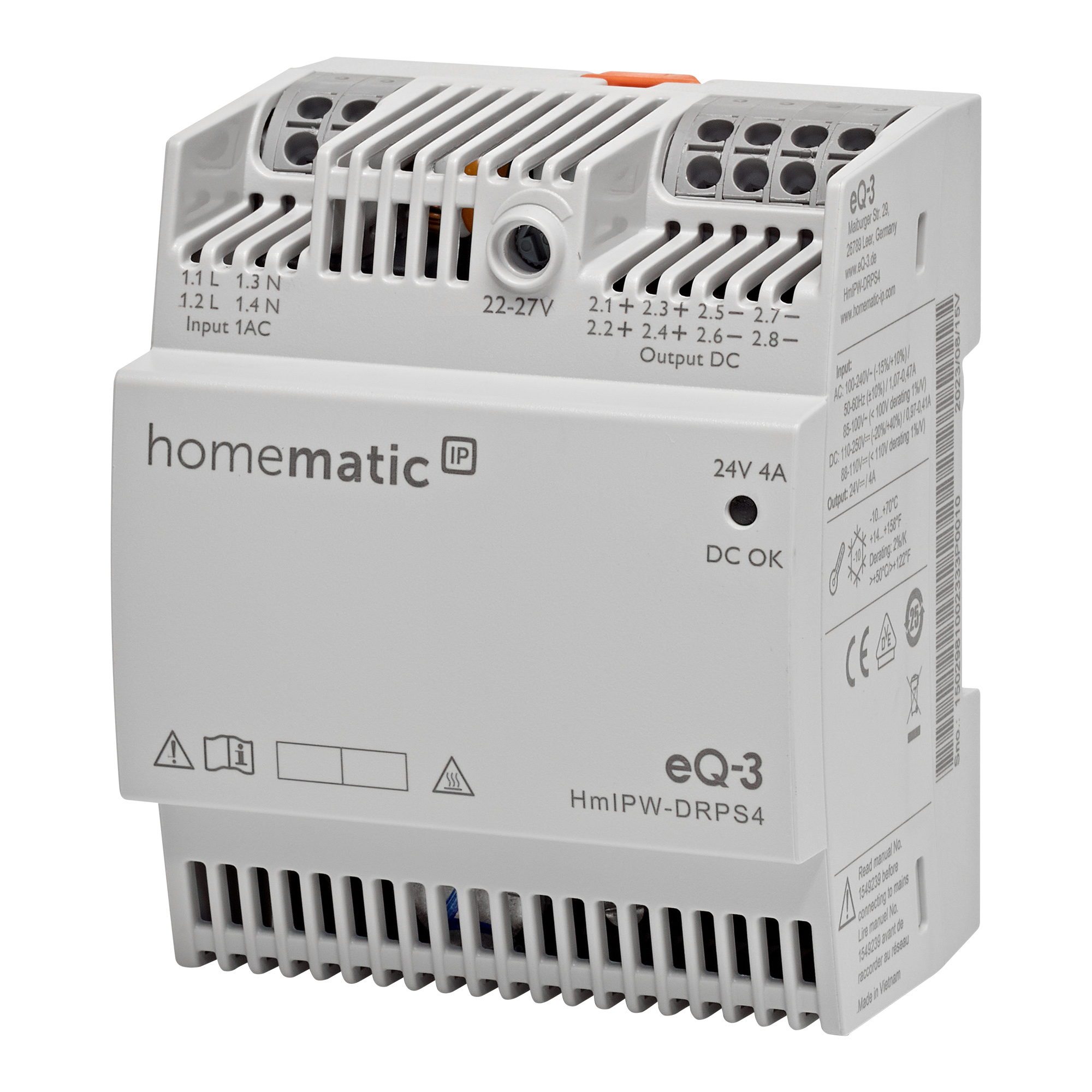 Homematic IP Wired Smart Home Netzteil, 4 A, HmIPW-DRPS4 | Smart Home ...