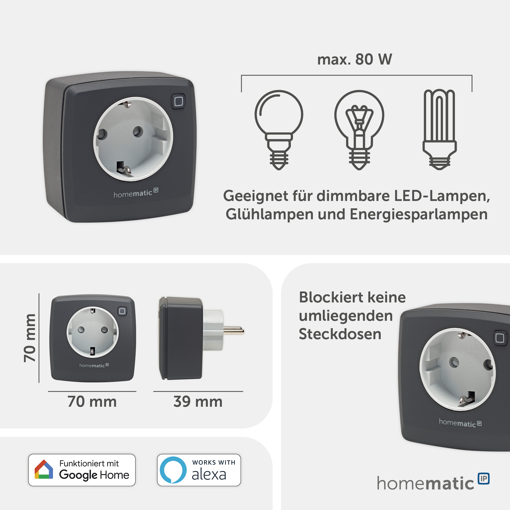 Interruttore Switch Smart Dimmerabile Triac  Taglio Di Fase  220V Push Rf De Sanctis Light Design