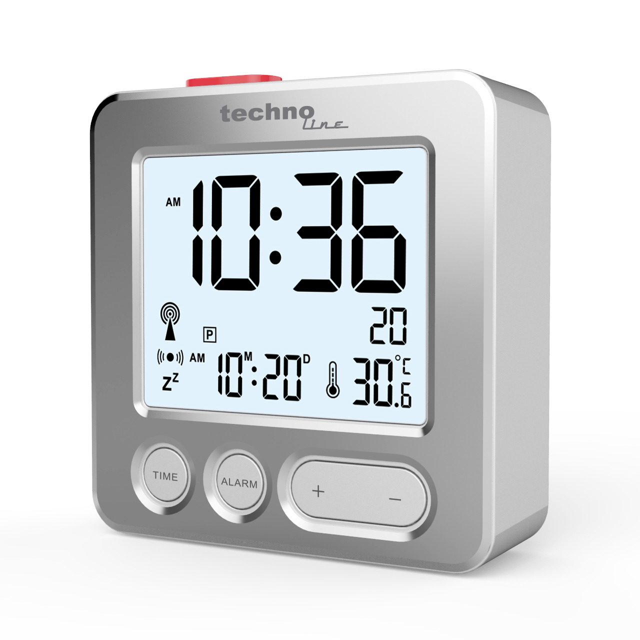 technoline Funkwecker mit Touch-Snooze, Display-Beleuchtung