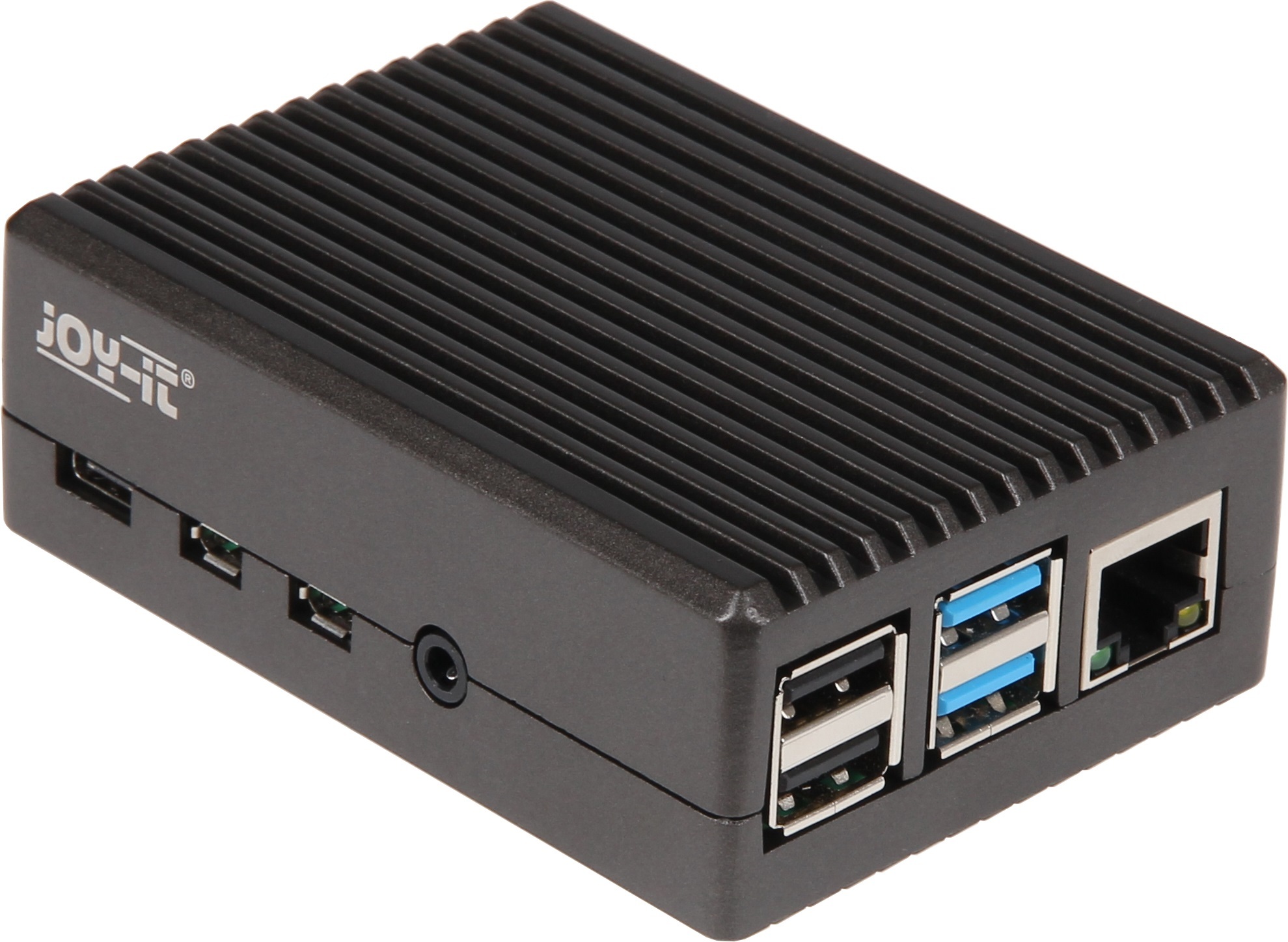 Joy-IT SBC-Aluminiumgehäuse für Raspbery Pi 4 inkl. passivem Kühler, schwarz