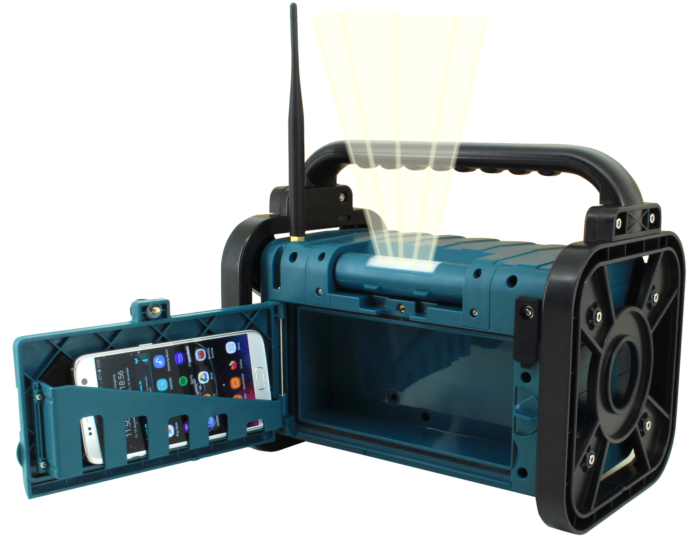 Soundmaster DAB80SW Baustellenradio - DAB+ UKW Bluetooth IP44 Wassergeschützt