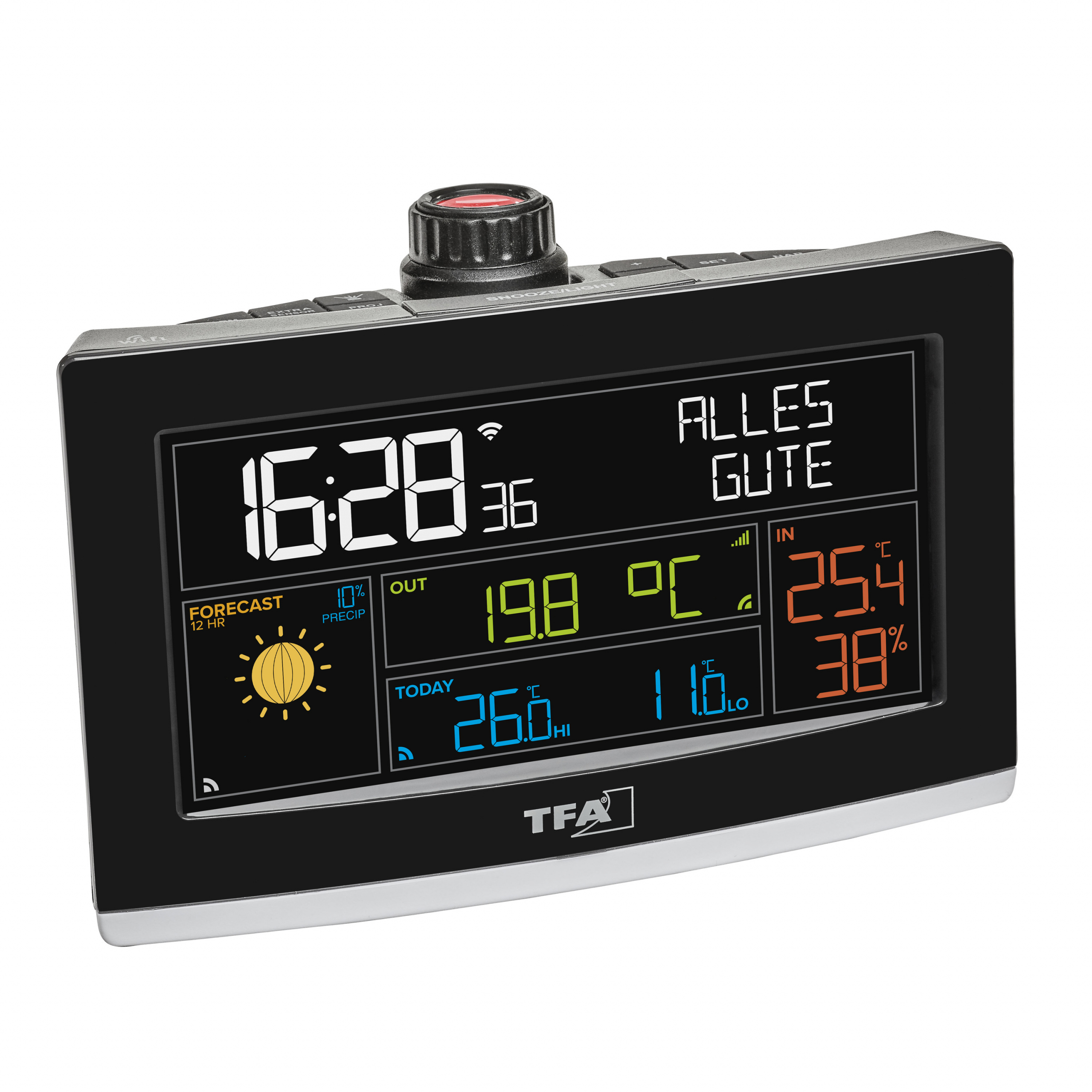 Tfa Dostmann Wanduhr Mit Datum Und Wochentagsanzeige Digitale