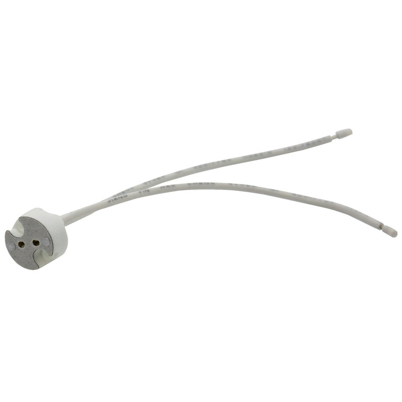 HEITRONIC Universale Keramikfassung Für G4, GU4, GU5.3, GY6.35 Halogenlampen - Mit 1,6m Kabel & AMP Stecker, 12V, IP20, Für Innenbereich