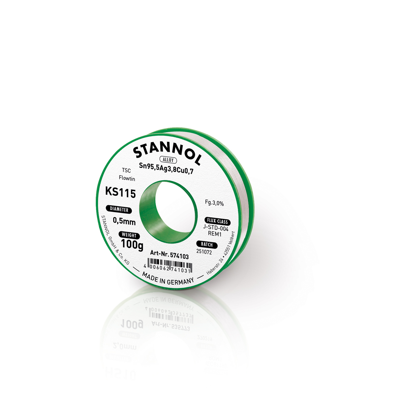 Stannol FLOWTIN TSC305 Fairtin Kristall 600 – Filo Per Saldare Senza Piombo, Diametro 1 Mm, 500 G, Flussante No-clean