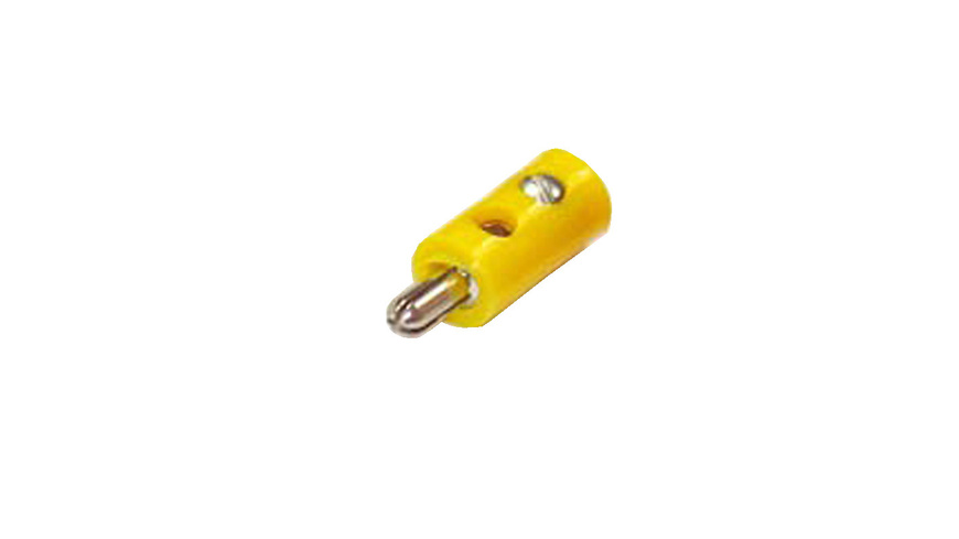 MINI A günstig Kaufen-HO-Stecker 2,6 mm, gelb. HO-Stecker 2,6 mm, gelb <![CDATA[Spielzeug Miniatur-Stecker HO,mit Kreuzschlitzstift und Querloch 2,6 mm für Modell-Eisenbahnen etc.,Schraubanschluss.]]>. 