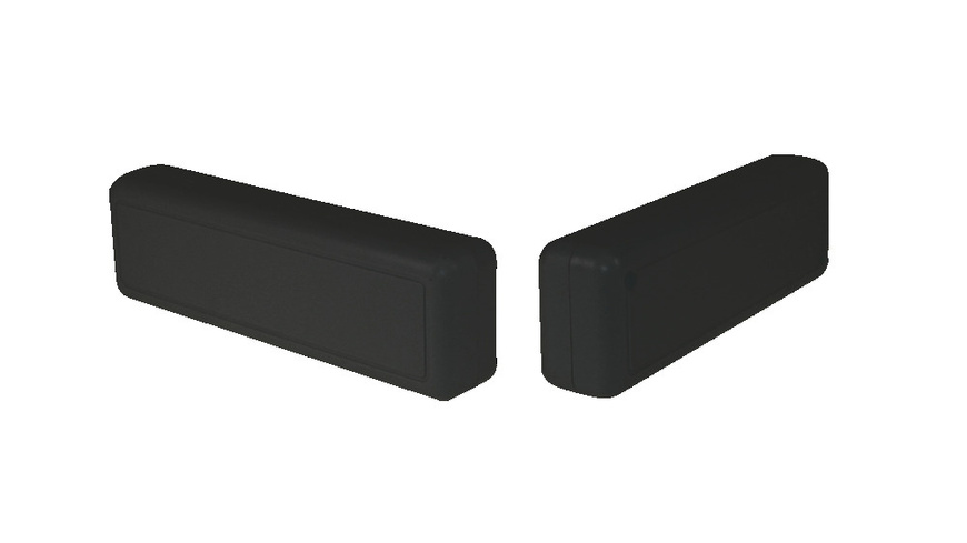 Strapubox Softline-Hand-Gehäuse 2090 ABS, 129 x 40 x 24 mm, schwarz