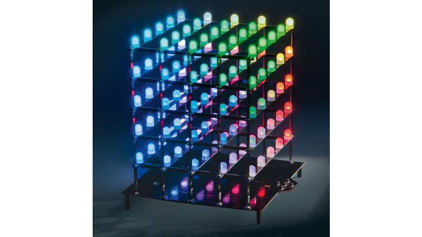 LED Cube günstig Kaufen-ELV Spar-Set 5x5x5-RGB-Cube RGBC555, Bausatz inkl. LEDs und Netzteil. ELV Spar-Set 5x5x5-RGB-Cube RGBC555, Bausatz inkl. LEDs und Netzteil <![CDATA[Der 5x5x5-RGB-Cube RGBC555 ist ein dreidimensionaler LED-Würfel,dessen 125 RGB-LEDs einzeln ansteuerbar si