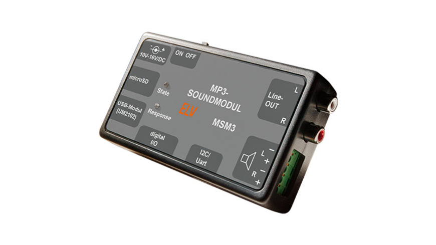 ELV Digitale günstig Kaufen-ELV Bausatz MP3-Soundmodul MSM3. ELV Bausatz MP3-Soundmodul MSM3 <![CDATA[Vielseitigkeit ist Trumpf bei diesem MP3-Soundmodul: Es bietet zahlreiche Steuermöglichkeiten über gleich mehrere Schnittstellen,von digitalen Ein-/Ausgängen über I²C bis UART/