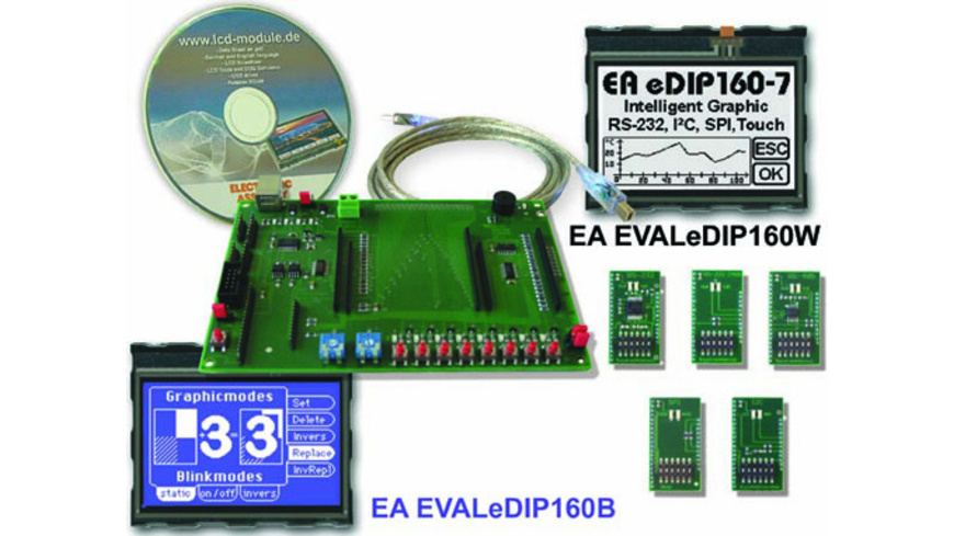 Electronic Assembly Starterkit mit Grafik-LCD EA EVALeDIP160B 160x104 Pixel