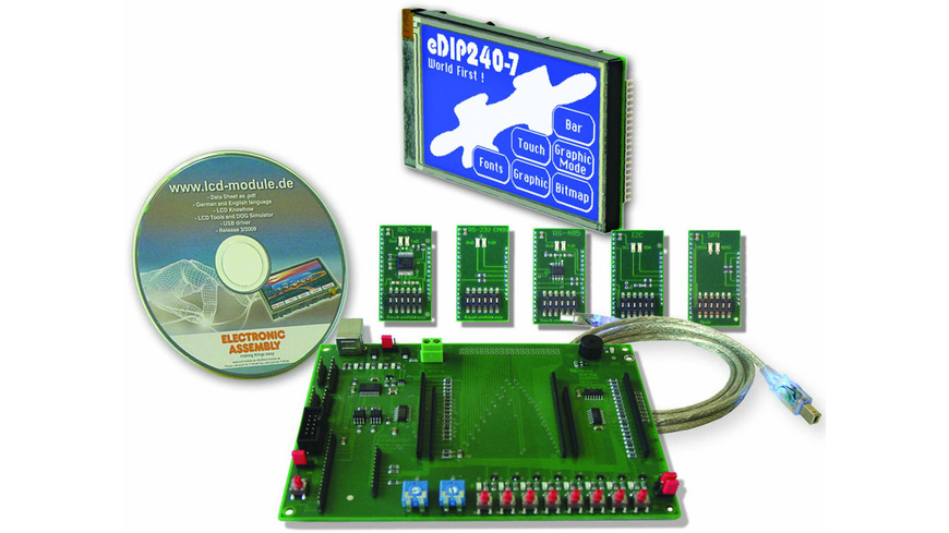 Electronic Assembly Starterkit mit Grafik-LCD EA EVALeDIP240B 240x128 Pixel