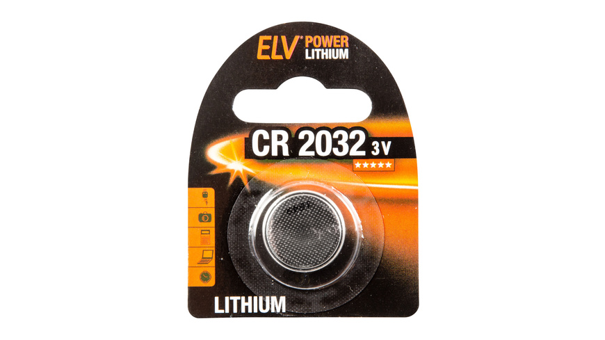 ELV Power Lithium-Knopfzelle CR 2032