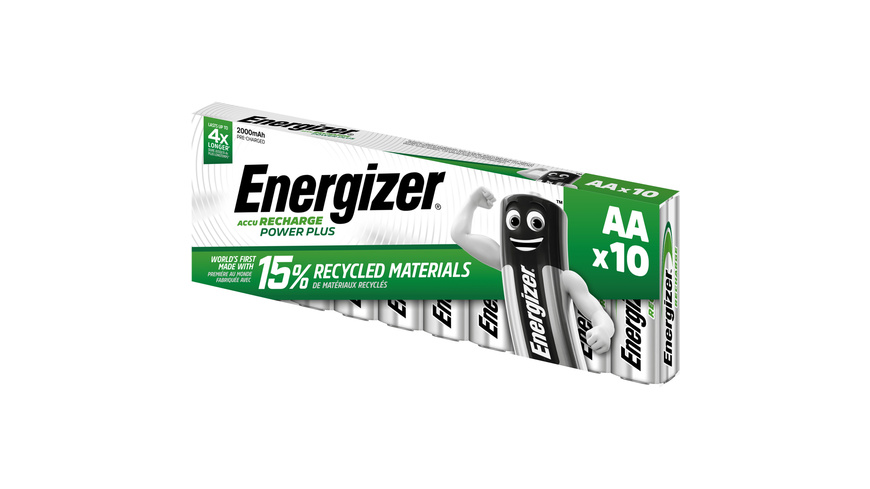 Energizer PowerPlus NiMH-Akku Mignon, 2000 mAh, 10er-Pack