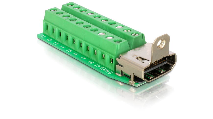 Terminalblock mit günstig Kaufen-Delock Adapter Terminalblock > HDMI-Bu. Delock Adapter Terminalblock > HDMI-Bu <![CDATA[Dieser HDMI zu Terminalblock Adapter eignet sich für spezielle Industrieanwendungen,z. B. zum Anschluss einzelner Kabelstränge mit offenen Kabelenden.]]>. 