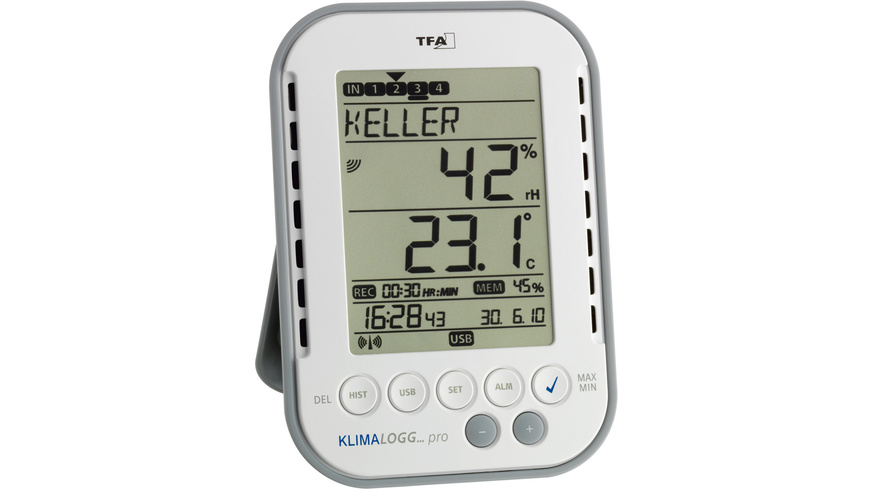 TFA Profi-Thermo-Hygrometer KlimaLogg Pro, mit Datenlogger-Funktion