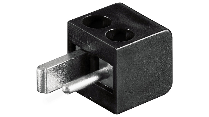 Braun/Schwarz günstig Kaufen-Lautsprecher-Stecker mit Schraubanschluss, schwarz. Lautsprecher-Stecker mit Schraubanschluss, schwarz <![CDATA[Lautsprecherstecker mit Schraubanschluss für Kabel bis A=2,5 mm².]]>. 