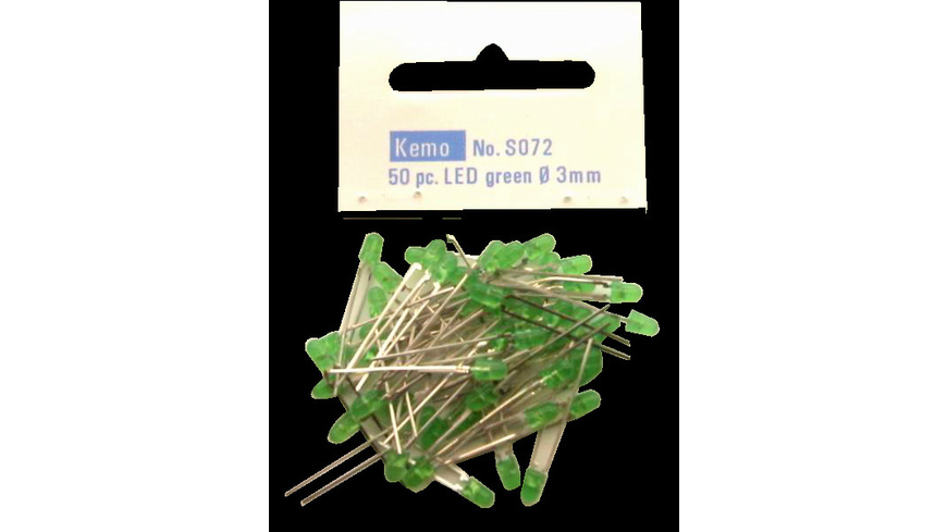 Kemo LED Ø 3 mm grün ca. 50 Stück S072
