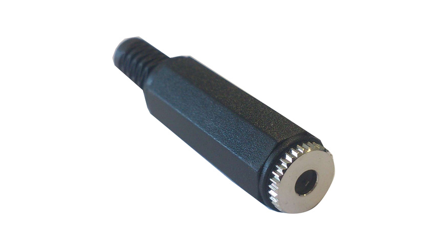 BKL Electronic Klinkenkupplung 3,5 mm, 4 polig gerade mit Knickschutz