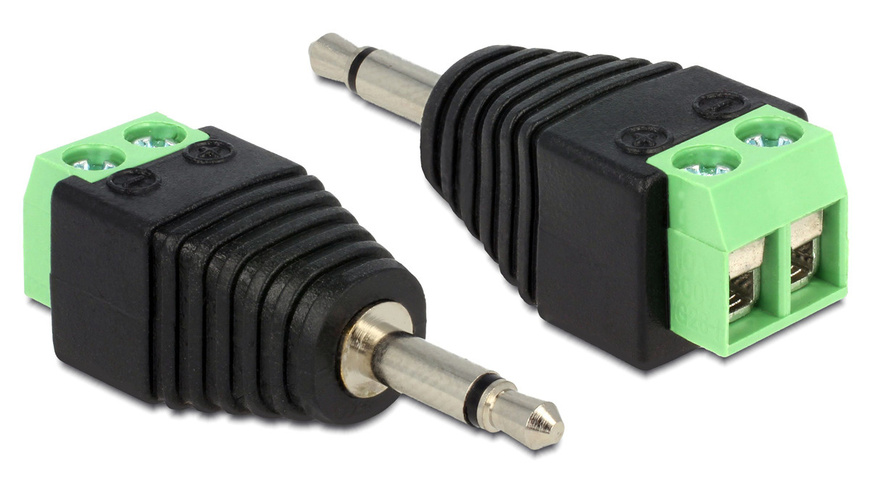 Delock Adapter Terminalblock > Klinke 3,5mm Stecker 2 Pin