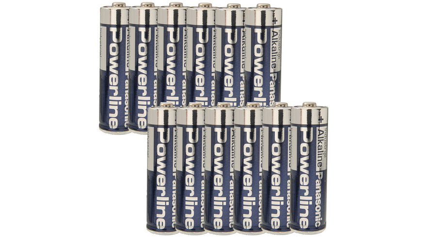 on Power günstig Kaufen-Panasonic 12er-Set Powerline Alkaline Batterie LR6 (Mignon/AA). Panasonic 12er-Set Powerline Alkaline Batterie LR6 (Mignon/AA) . 