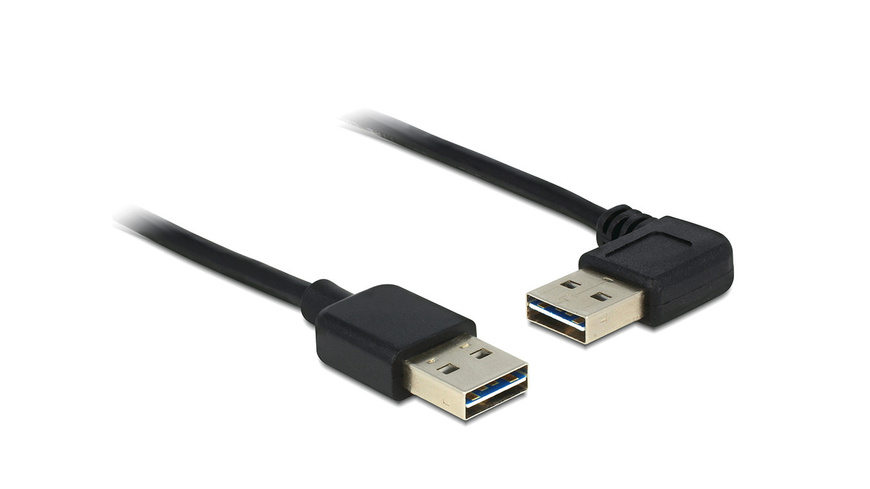Kabel Delock günstig Kaufen-Delock Easy-USB 2.0, Kabel (Typ A) 90° gewinkelt Stecker auf (Typ A) Stecker, 1 m. Delock Easy-USB 2.0, Kabel (Typ A) 90° gewinkelt Stecker auf (Typ A) Stecker, 1 m <![CDATA[Beide Kabelenden sind mit einem USB-A-Stecker versehen. Ein Stecker ist