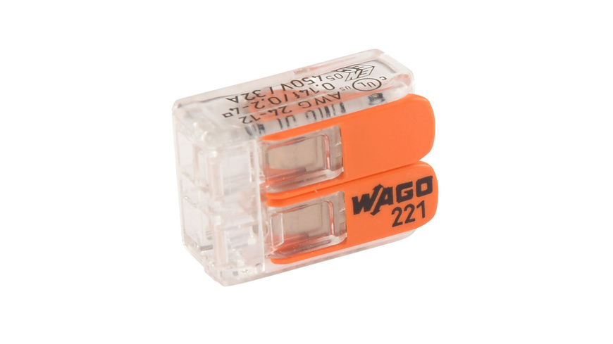 Wago 221-412 COMPACT Verbindungsklemme 2 x 4 mm², 100 Stück