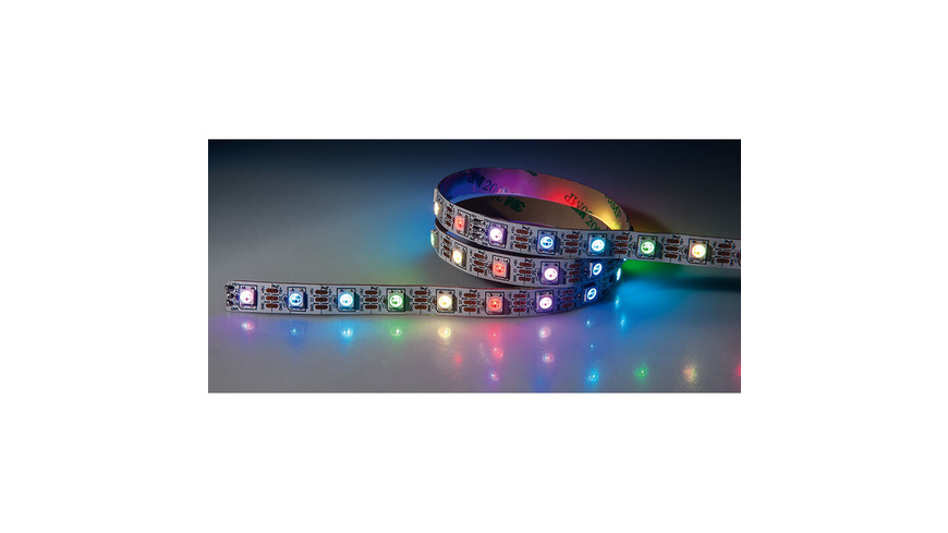 Diamex 5-m-LED-Streifen mit WS2812-kompatiblen-LEDs, 30 LEDs/m, weiße Platine