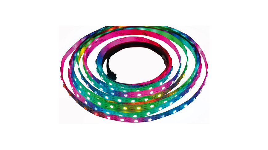 Diamex 4-m-LED-Streifen mit WS2812-kompatiblen-LEDs, 60 LEDs/m, weiße Platine