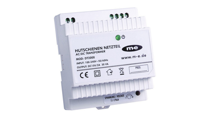 m-e Elektronisches Hutschienen-Netzteil DT2000 für Türsprechanlagen