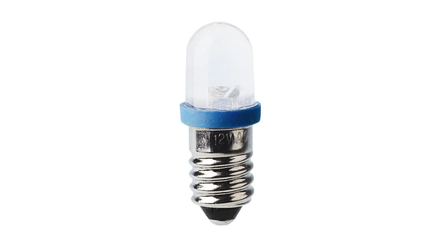 LED Kleinlampe Sockel E10, 10 x 28 mm, 12 V, grün