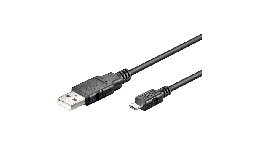 SCHWARZ 2 günstig Kaufen-goobay USB 2.0 Hi-Speed Kabel, USB-Stecker auf Micro-USB-Stecker, schwarz, 0,6 m. goobay USB 2.0 Hi-Speed Kabel, USB-Stecker auf Micro-USB-Stecker, schwarz, 0,6 m <![CDATA[Sie können das Kabel für den schnellen Datentransfer von Smartphone oder Tablet m