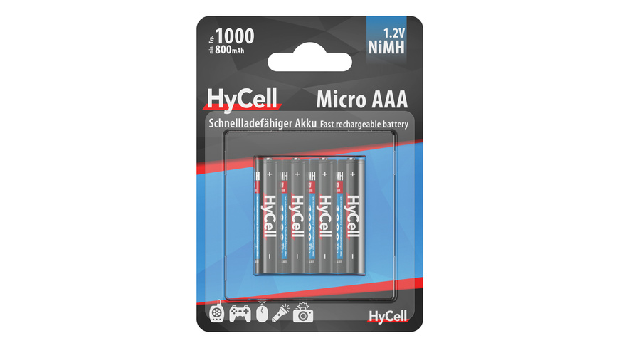auf 1000 günstig Kaufen-Hycell NiMH-Akku Micro AAA, Typ 1000, 4er-Blister. Hycell NiMH-Akku Micro AAA, Typ 1000, 4er-Blister <![CDATA[Die wiederaufladbaren NiMH-Zellen verhelfen einer Vielzahl an Geräten zu einer hohen Leistungsstärke.]]>. 