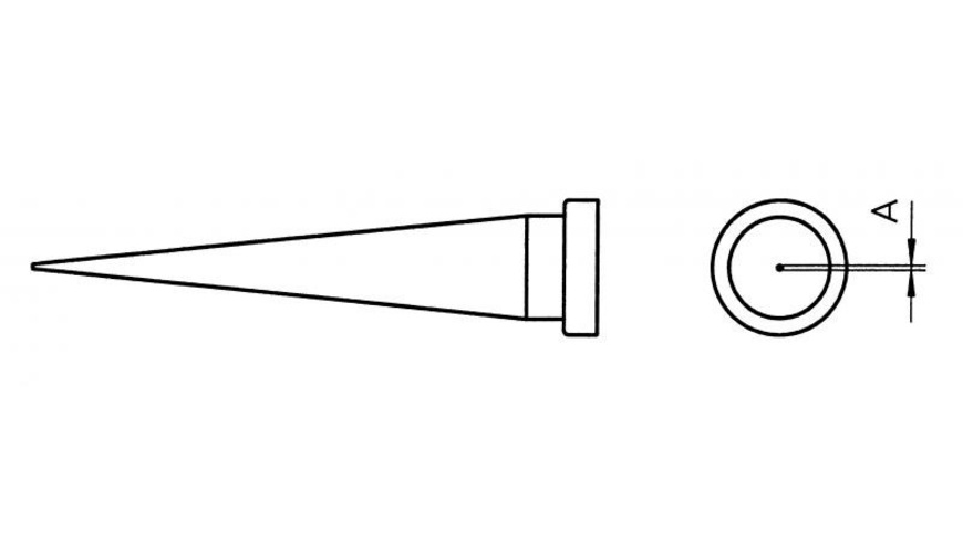 Weller Ersatzlötspitze LT S, konisch, 0,4 mm