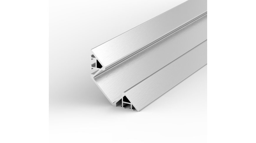 1-m-Aluminiumprofil P7-1 für LED-Streifen bis 12 mm Breite, mit matter Abdeckung, inkl. Endkappen