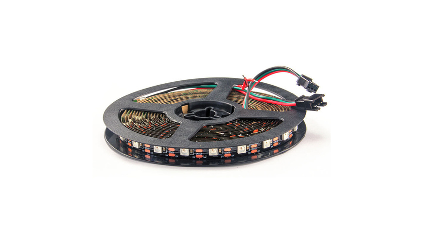 Diamex 4-m-LED-Streifen mit WS2812-kompatiblen-LEDs, 60 LEDs/m, schwarze Platine