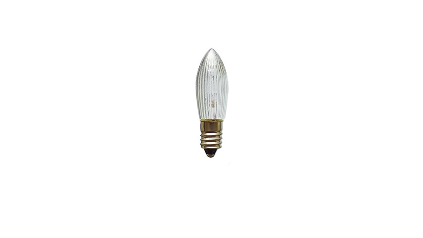 LED-Riffelkerze 34 V AC, E10, warmweiß