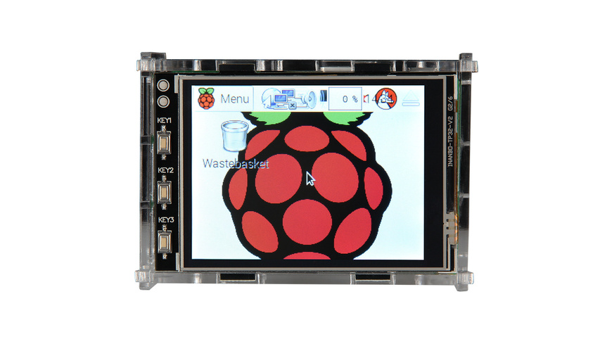 Joy iT günstig Kaufen-Joy-IT Acryl Gehäuse für Raspberry Pi und das 8,128-cm-(3.2")-Display. Joy-IT Acryl Gehäuse für Raspberry Pi und das 8,128-cm-(3.2")-Display <![CDATA[Bauen Sie sich im Handumdrehen einen kleinen Tablet-PC auf Raspberry-Basis.]]