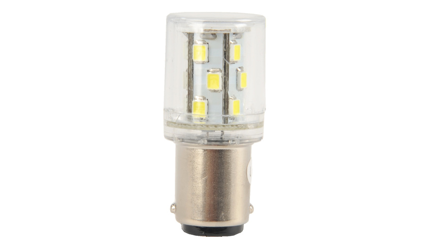 Barthelme LED 360° Rundumleuchte mit 15 LEDs, Ba15d, 12VAC/DC, 20x45mm, gelb, typ. 20lm