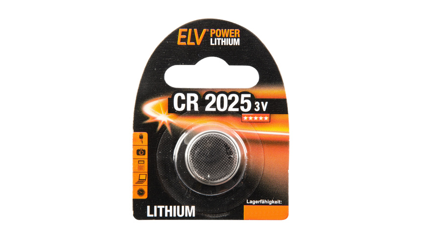 TU 3 günstig Kaufen-ELV Lithium-Knopfzelle CR2025. ELV Lithium-Knopfzelle CR2025 <![CDATA[Eine sehr hohe Energiedichte, eine relativ geringe Selbstentladung und Power für viele Stunden: Das ist es, was die 3-V-Lithium-Knopfzelle CR2025 bietet.]]>. 