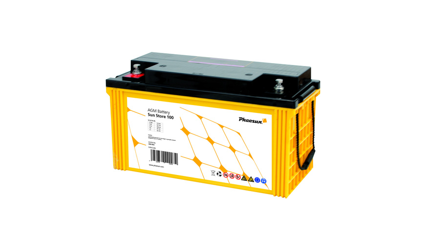 Phaesun Blei-AGM-Akku Sun Store 100, 12 V, 125 Ah