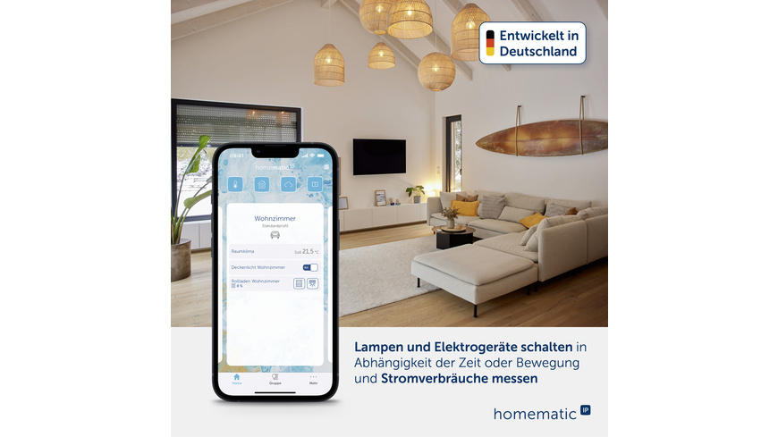 Homematic IP Smart Home Schalt-Mess-Aktor – Unterputz, HmIP-FSM