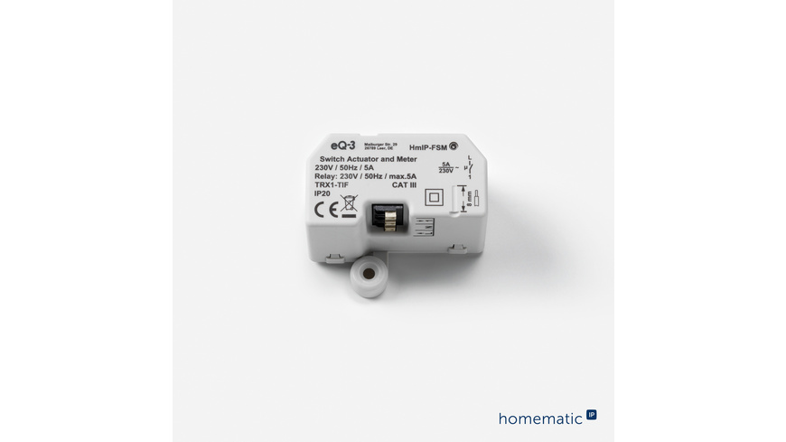 Homematic IP Smart Home Schalt-Mess-Aktor – Unterputz, HmIP-FSM