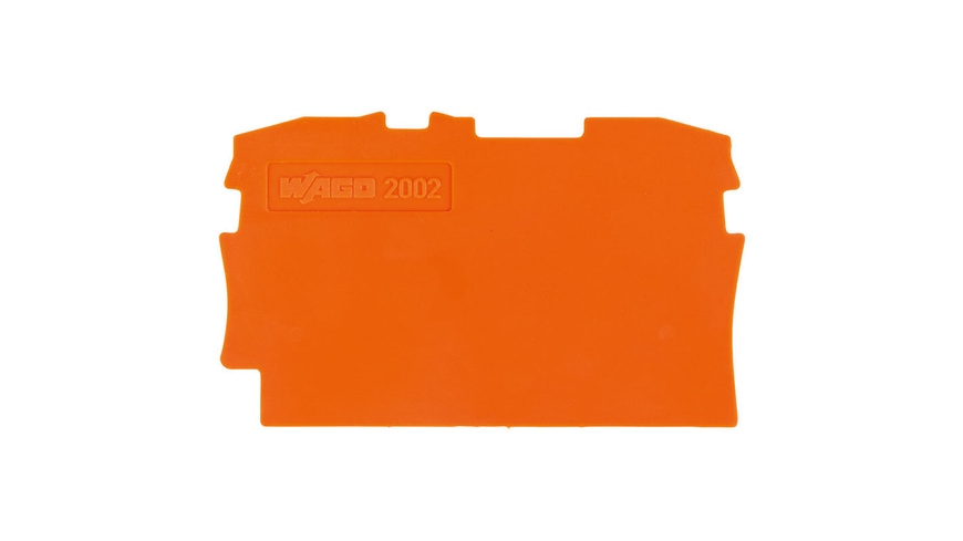 Wago günstig Kaufen-Wago Trennplatte 2002-1294, orange, 2 mm dick. Wago Trennplatte 2002-1294, orange, 2 mm dick <![CDATA[Die Wago-Trennplatte dient der seitlichen Potentialtrennung und Isolation sowie dem Berührungsschutz an der Durchgangsklemme.]]>. 