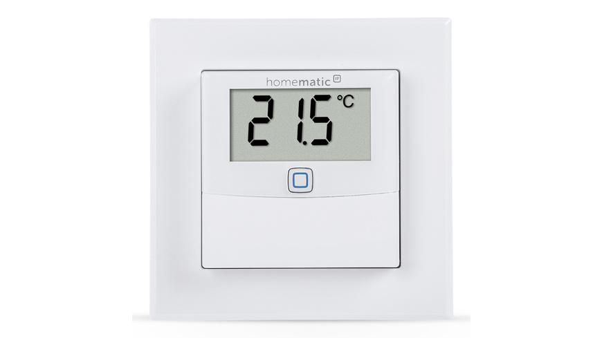 Homematic IP Smart Home Temperatur- und Luftfeuchtigkeitssensor mit Display &ndash; innen, HmIP-STHD