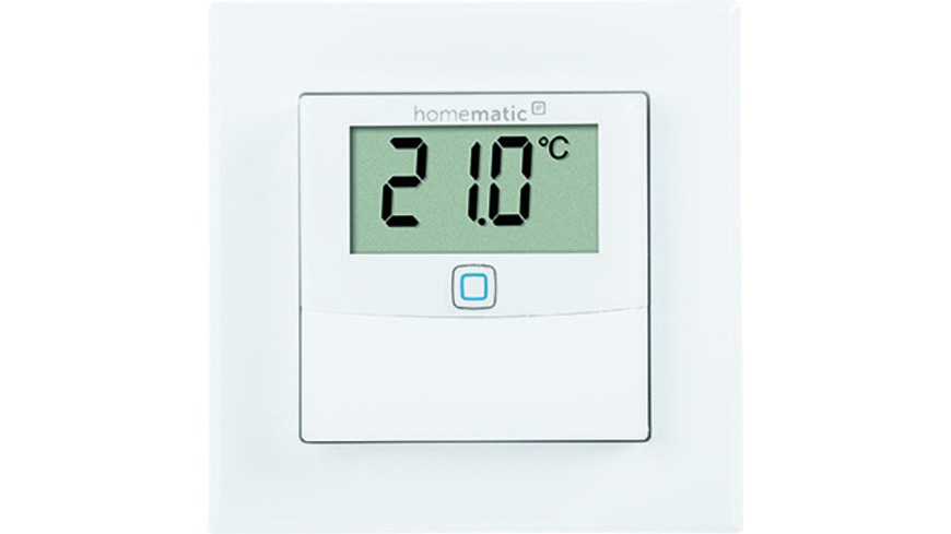 Homematic IP Smart Home Temperatur- und Luftfeuchtigkeitssensor HmIP-STHD mit Display, innen