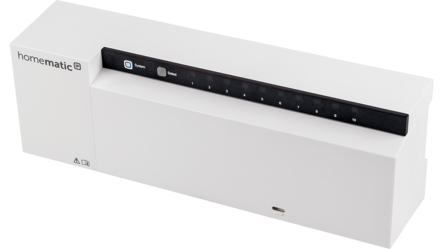 Homematic IP Wired Smart Home Fußbodenheizungscontroller – 10 Kanäle, 24 V, HmIPW-FAL24-C10