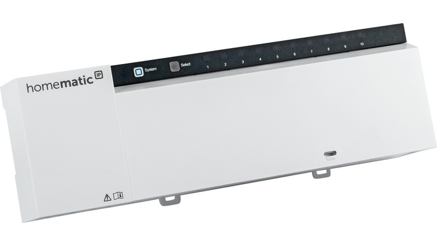 Homematic IP Wired Smart Home Fußbodenheizungscontroller HmIPW-FAL24-C10 – 10-fach, 24 V